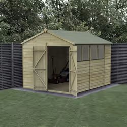 Beckwood 8x10 Apex Shed - 4 Windows - Double Door