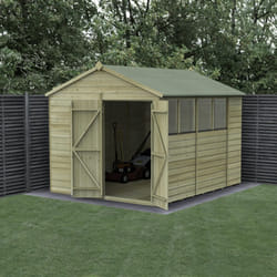 Beckwood 8x10 Apex Shed - 4 Windows - Double Door