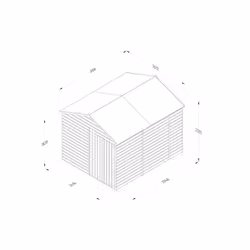 Beckwood 8x10 Apex Shed - No Windows - Double Door
