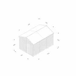 Beckwood 8x12 Apex Shed - No Windows - Double Door