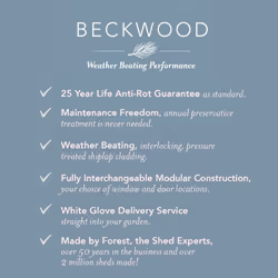 Beckwood 6x4 Reverse Apex Shed - No Windows