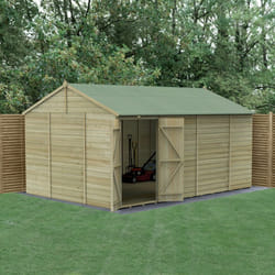 Beckwood 15x10 Reverse Apex Shed - No Windows - Double Door