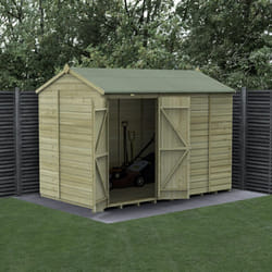 Beckwood 10x6 Reverse Apex Shed - No Windows - Double Door