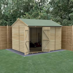 Beckwood 10x8 Reverse Apex Shed - No Windows - Double Door