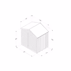 Beckwood 5x7 Reverse Apex Shed - No Windows - Double Door