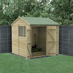 Beckwood 7x7 Reverse Apex Shed - 2 Windows - Double Door