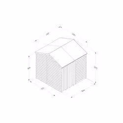 Beckwood 7x7 Reverse Apex Shed - No Windows - Double Door