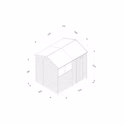 Beckwood 8x6 Reverse Apex Shed - 2 Windows
