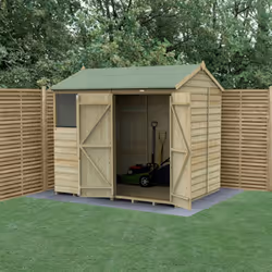 Beckwood 8x6 Reverse Apex Shed - 2 Windows - Double Door