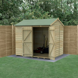 Beckwood 8x6 Reverse Apex Shed - No Windows - Double Door