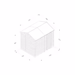 Beckwood 8x6 Reverse Apex Shed - No Windows