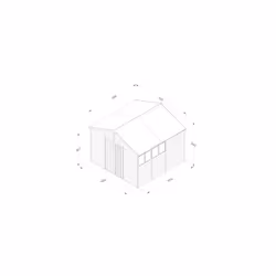 4LIFE Apex Shed 10x10 - Double Door - 4 Windows