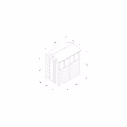 4LIFE Apex Shed 4x6 - Single Door - 4 Windows
