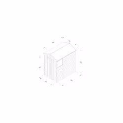 4LIFE Apex Shed 4x6 - Single Door - 1 Window