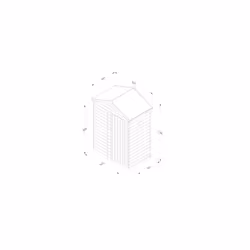 4LIFE Apex Shed 5x3 - Single Door - 2 Window