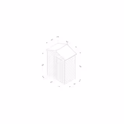4LIFE Apex Shed 5x3 - Single Door - No Window (Installation)