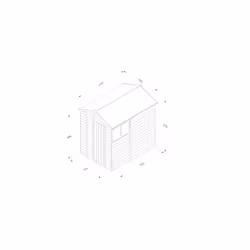 4LIFE Apex Shed 5x7 - Single Door - 2 Window
