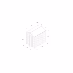 4LIFE Apex Shed 5x7 - Single Door - No Window