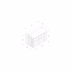 4LIFE Apex Shed 6x10 - Double Door - 4 Window