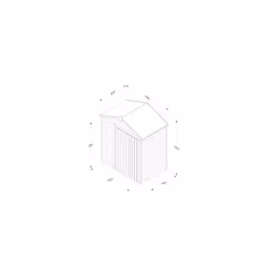 4LIFE Apex Shed 6x4 - Double Door - No Window