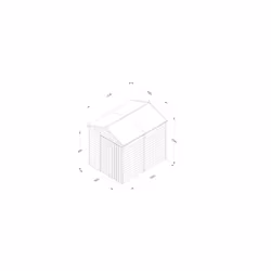 4LIFE Apex Shed 6x8 - Double Door - No Window