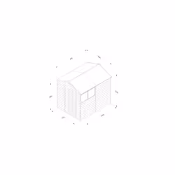 4LIFE Apex Shed 6x8 - Single Door - 2 Window