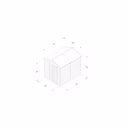 4LIFE Apex Shed 6x8 - Single Door - No Window
