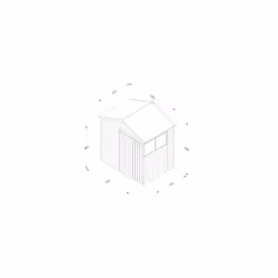 4LIFE Apex Shed 7x5 - Double Door - 2 Window