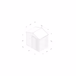 4LIFE Apex Shed 7x5 - Double Door - No Window
