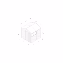 4LIFE Apex Shed 7x7 - Double Door - 2 Window