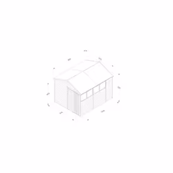 4LIFE Apex Shed 8x10 - Double Door - 4 Window