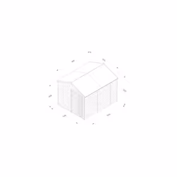 4LIFE Apex Shed 8x10 - Double Door - No Window