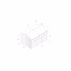 4LIFE Apex Shed 8x12 - Double Door - 6 Window