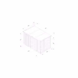 4LIFE Pent Shed 10x6 - Single Door - No Windows
