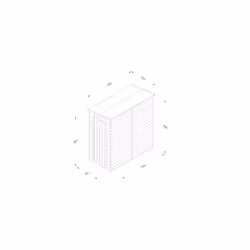 4LIFE Pent Shed 6x3 - Single Door - No Windows