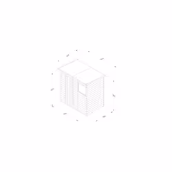 4LIFE Pent Shed 6x4 - Single Door - 1 Window