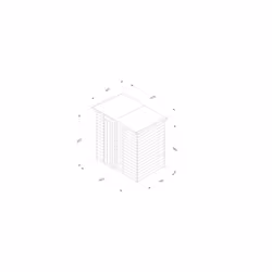 4LIFE Pent Shed 6x4 - Single Door - No Windows