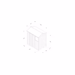 4LIFE Reverse Apex Shed 6x4 - Single Door - 1 Window