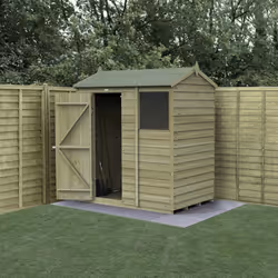 4LIFE Reverse Apex Shed 6x4 - Single Door - 1 Window (Installation)