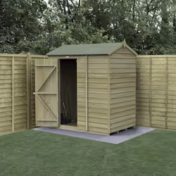 4LIFE Reverse Apex Shed 6x4 - Single Door - No Windows