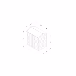 4LIFE Reverse Apex Shed 6x4 - Single Door - No Windows