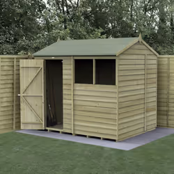 4LIFE Reverse Apex Shed 8x6 - Single Door - 2 Windows