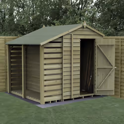 4LIFE Apex Shed 5x7 - Single Door - No Windows - With Lean-To