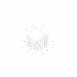 4LIFE Apex Shed 5x7 - Single Door - No Windows -  With Lean-To