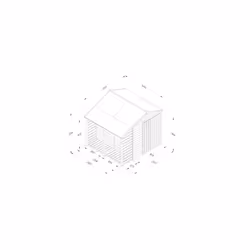 4LIFE Apex Shed 6x8 - Double Door - No Windows -  With Lean-To
