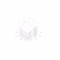 4LIFE Apex Shed 6x8 - Single Door - No Windows -  With Lean-To