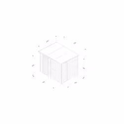 4LIFE Pent Shed 8x6 - Single Door - No Windows