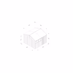 4LIFE Reverse Apex Shed 10x10 - Double Door - 4 Windows
