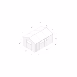 4LIFE Reverse Apex Shed 15x10 - Double Door - 6 Windows