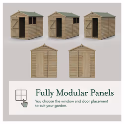 4LIFE Reverse Apex Shed 15x10 - Double Door - 6 Windows - Additional view 4